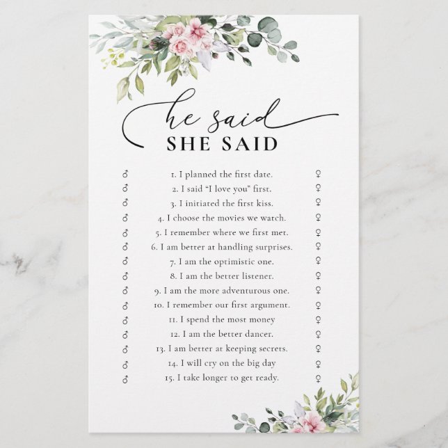 Rosa Brautparty Game (Vorderseite)