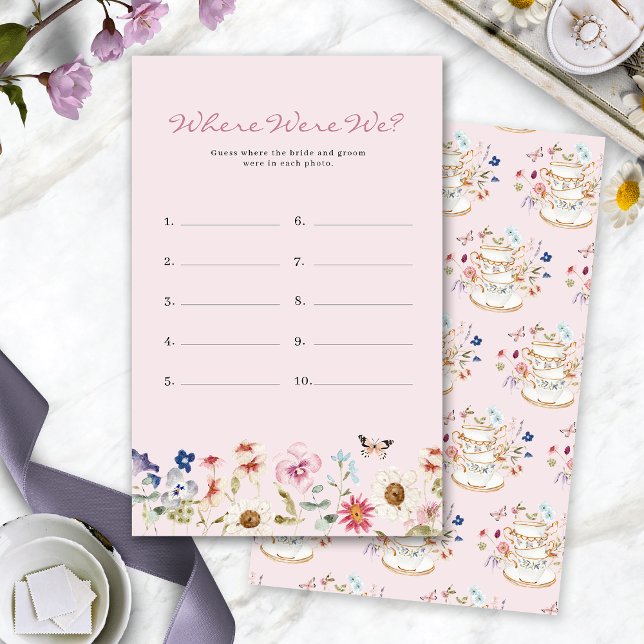 Rosa Brautparty Game (Blush Pink Bridal Shower Where Were We Game by Painted Paperie)