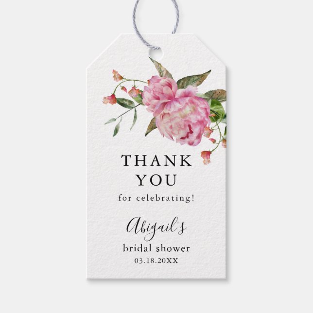 Rosa Brautparty Geschenkanhänger (Vorderseite)