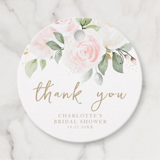 Rosa Brautparty Geschenkanhänger (Vorderseite)