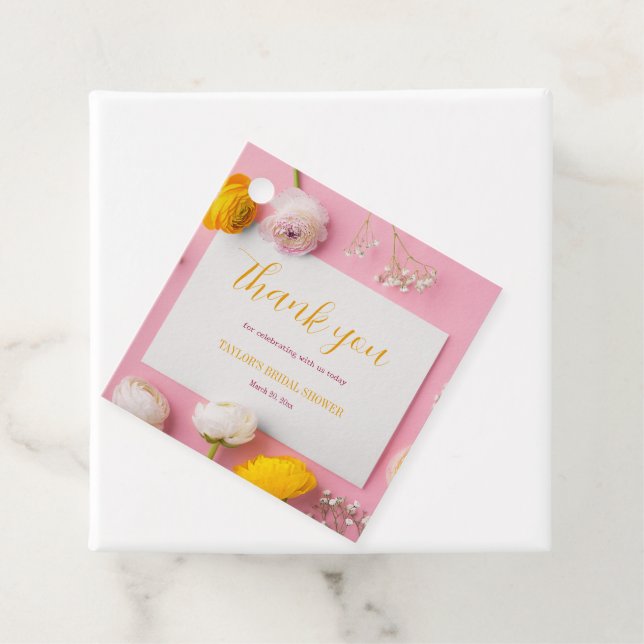 Rosa Brautparty Geschenkanhänger (Beispiel)