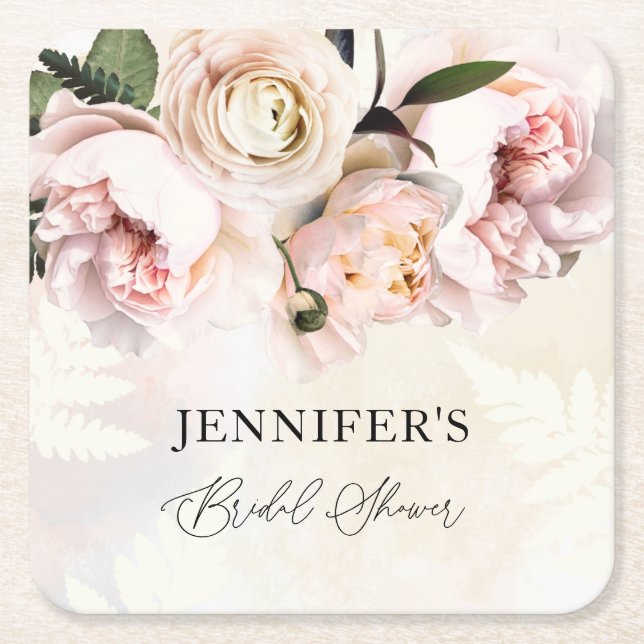 Rosa Brautparty Rechteckiger Pappuntersetzer (Vorderseite)