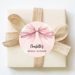 Rosa Brautparty Runder Aufkleber