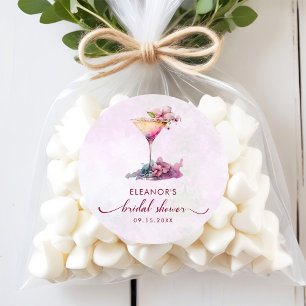 Rosa Brautparty Runder Aufkleber