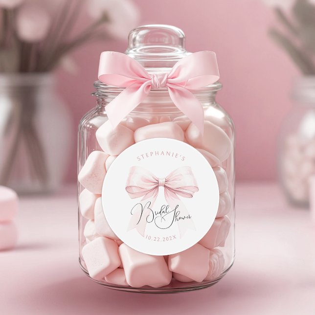 Rosa Brautparty Runder Aufkleber (Von Creator hochgeladen)