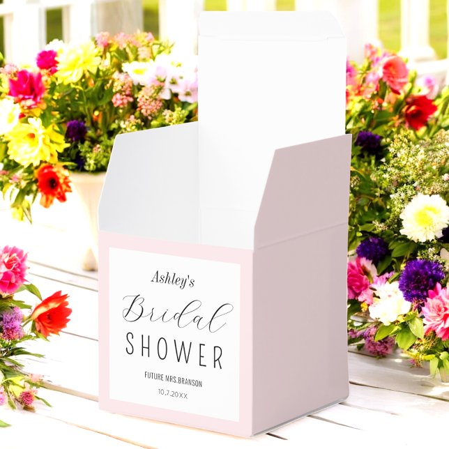 Rosa Brautparty Schwarzes Skript Geschenkschachtel (Von Creator hochgeladen)