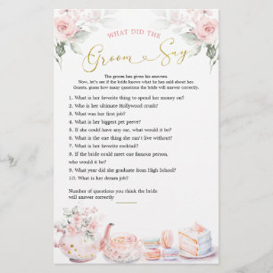 Rosa Brautparty Tee Party Groom Say