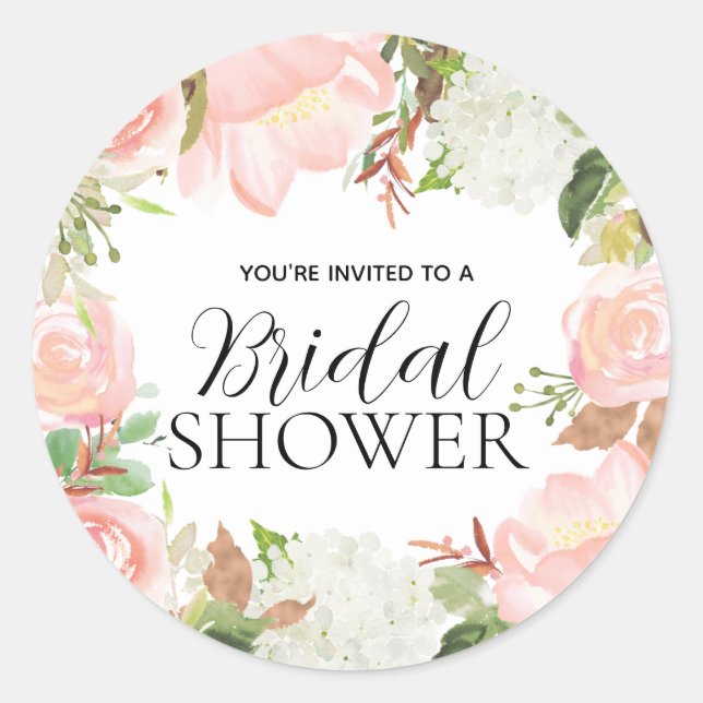 Rosa Brautparty Umschlag Aufkleber (Vorderseite)