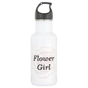 Rosa Brautrose in Rosa und Weiß Trinkflasche