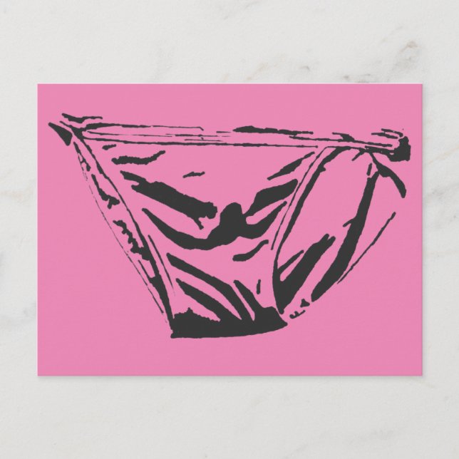 Rosa Briefkarte Postkarte (Vorderseite)