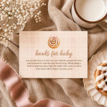 Rosa Brötchen im Ofen Bücher für Baby Shower Einla