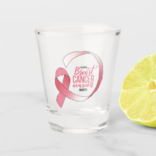 Rosa Brustkrebs-Band Zeichnend BCA Monat Schnapsglas