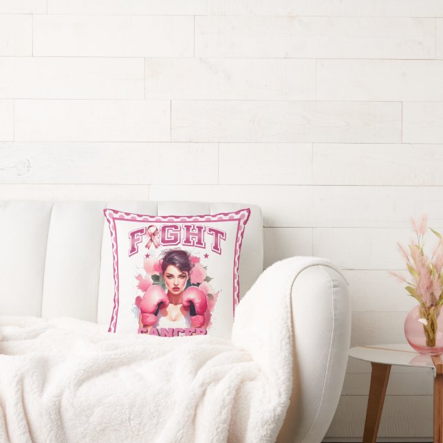 Rosa Brustkrebs-Bewusstsein Kissen (Liege)