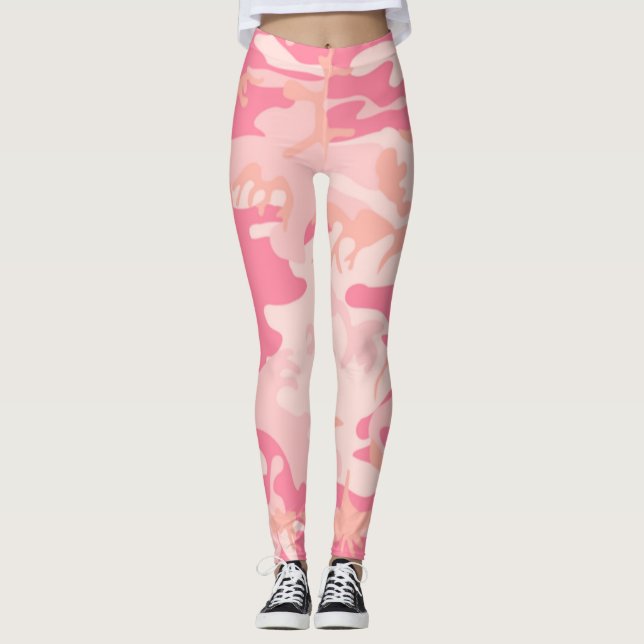 Rosa Brustkrebs Heilung der Camouflage Leggings (Vorderseite)