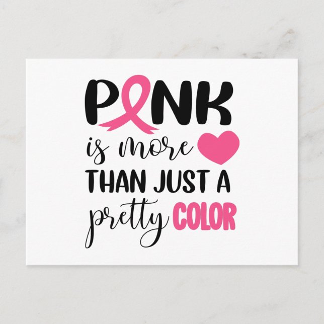 Rosa Brustkrebs Postkarte (Vorderseite)