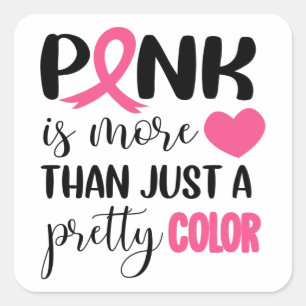 Rosa Brustkrebs Quadratischer Aufkleber