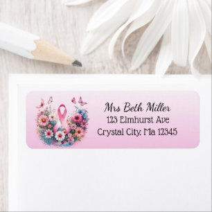 Rosa Brustkrebs-Rücksendesiegel