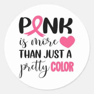 Rosa Brustkrebs Runder Aufkleber