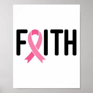 Rosa Brustkrebs Schleife Brustkrebs Frauen Krieg Poster