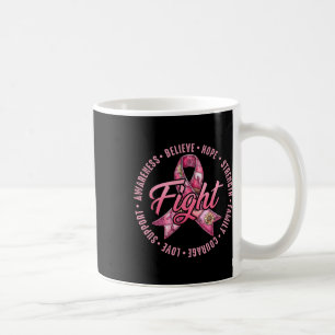 Rosa Brustkrebs Schleife Kämpfe glauben Hope Stren Kaffeetasse