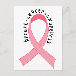 Rosa Brustkrebs Schleife Postkarte