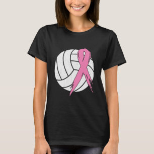 Rosa Brustkrebs Schleife Volleyball-Bewusstsein T-Shirt