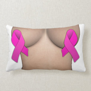 Rosa Brustkrebs Schleifen Lendenwirbel Lendenkissen