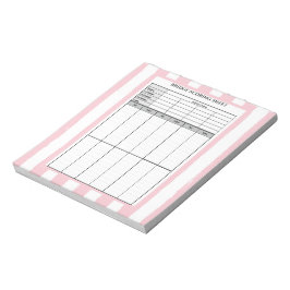 Rosa Brustplatte Notizblock