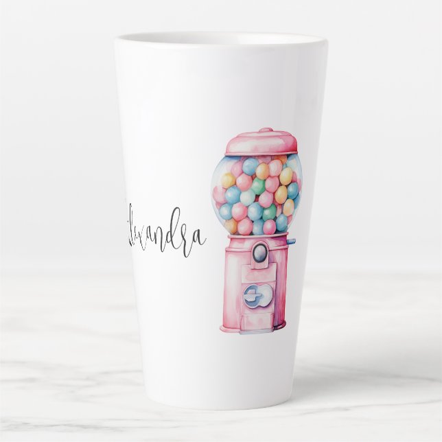 Rosa Bubble Gum Whimsical   Milchtasse (Vorderseite)