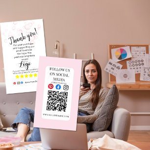Rosa Bubble-Logo-Verpackungseinsatzkarte Visitenkarte
