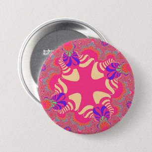 Rosa Bubblegum Cross Button