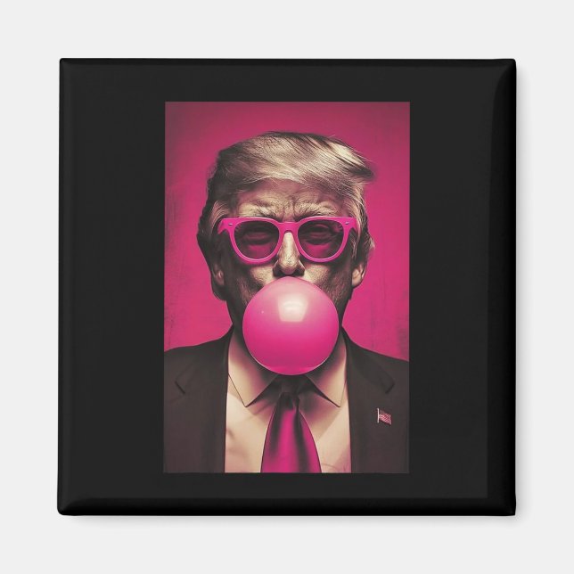 Rosa Bubblegum Graphic Magnet (Vorne)