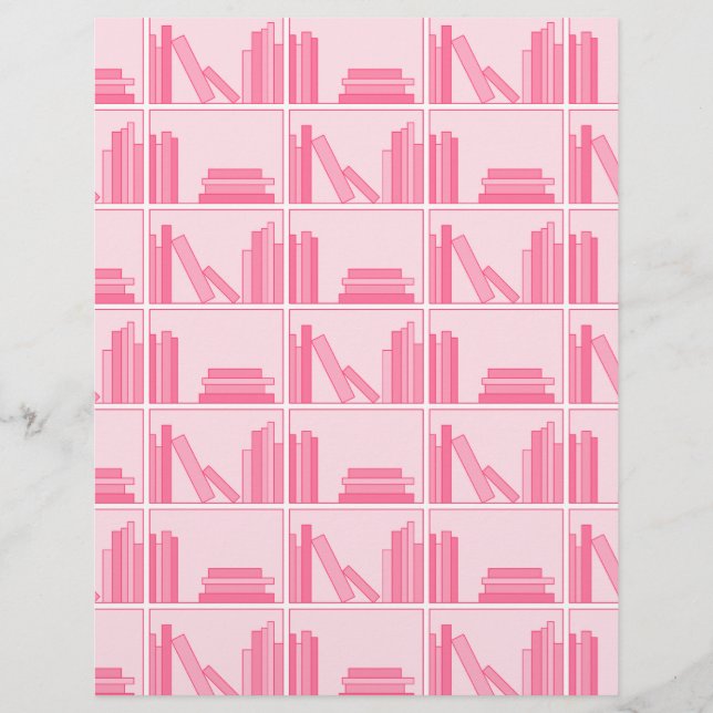 Rosa Bücher auf dem Regal. (Vorderseite)