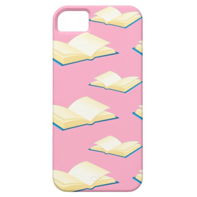 rosa Bücher Case-Mate iPhone Hülle (Rückseite)