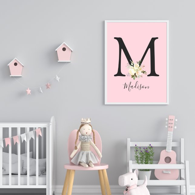 Rosa Buchstaben 'M' Kinderzimmer Name Wand Kunst (Von Creator hochgeladen)
