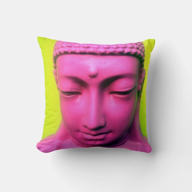 Rosa Buddha Kissen (Vorderseite)