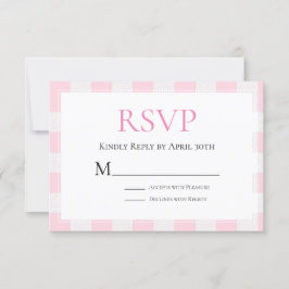 Rosa Buffalo Karo Wedding RSVP Karte