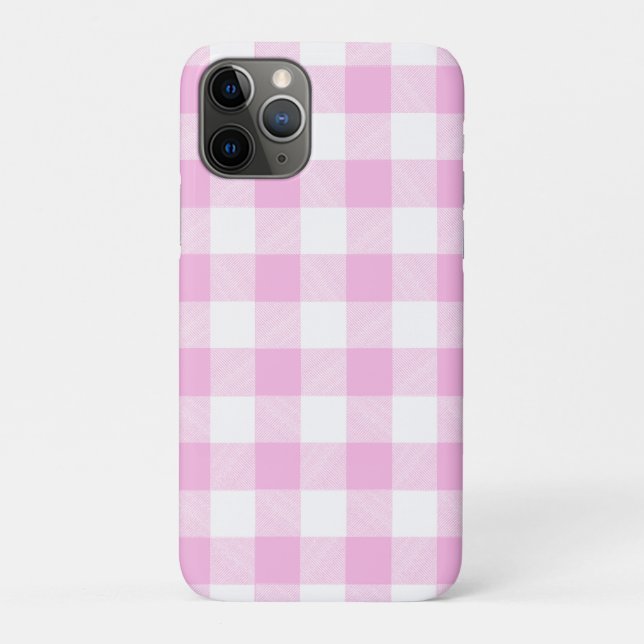 Rosa Büffelkariert Case-Mate iPhone Hülle (Rückseite)
