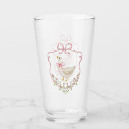 Rosa Bug Gänse Wappen Mädchen Dusche Glas