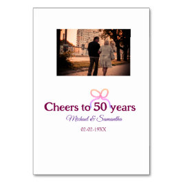 Rosa Bug jubelt auf 50-jährige Hochzeit Tischnummer