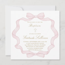 rosa Bugahne | Tauflanung Einladung