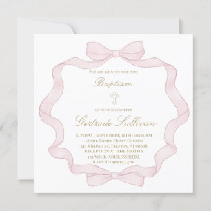 rosa Bugahne Tauflanung Einladung