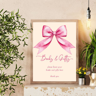 Rosa Bugband Babyduschbücher Geschenke Zeichen Poster