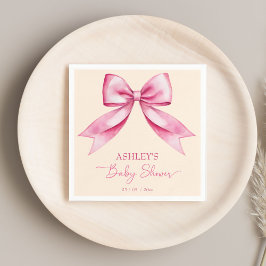 Rosa Bugband Babydusche niedliche elegante Vorlage Serviette