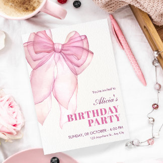 Rosa Bugband Geburtstag Einladung