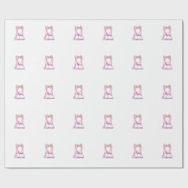 Rosa Bugmongramm Braun modern mädchenhaft rustikal Geschenkpapier