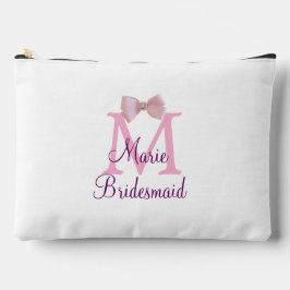 Rosa Bugmongramm Braun modern mädchenhaft rustikal Zubehörtasche