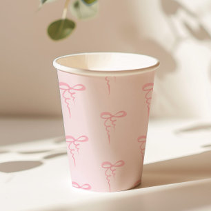 Rosa Bugmuster minimalistisch Mädchen Dusche Pappbecher