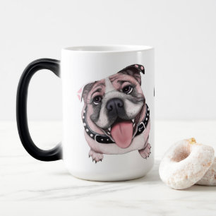 Rosa Bulldoggen-Tasse Verwandlungstasse