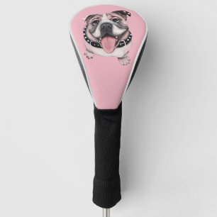 Rosa Bulldoggenhundgolf-Kopf-Abdeckung Golf Headcover